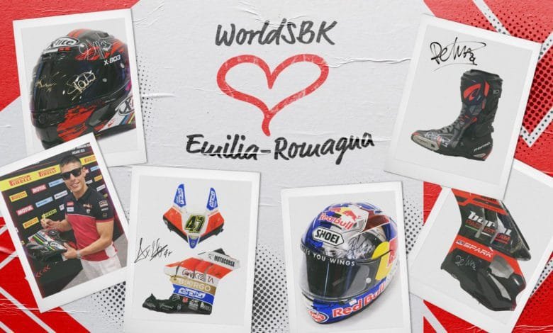 SBK 2023: Presentazione dell'asta benefica per sostenere l'Emilia-Romagna 1 SBK 2023, ecco l’asta benefica per aiutare l’Emilia-Romagna
