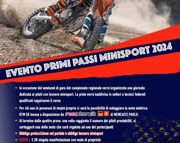 Mini Sport 2024: 4 Eventi Prime Passi 1 4 Eventi primi passi mini sport 2024